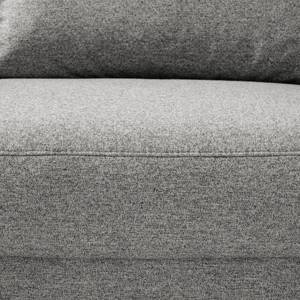 Canapé panoramique Mogo I Tissu - Tissu Inze: Gris clair - Méridienne courte à droite / longue à gauche (vue de face)