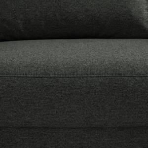 Canapé panoramique Mogo I Tissu - Tissu Inze: Gris foncé - Méridienne courte à gauche / longue à droite (vue de face)