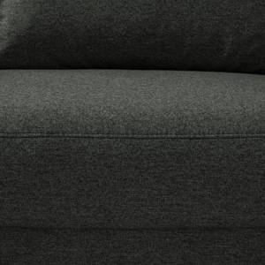 Canapé panoramique Mogo I Tissu - Tissu Inze: Gris foncé - Méridienne courte à droite / longue à gauche (vue de face)