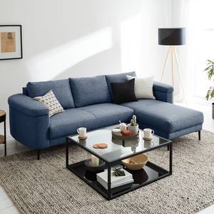 Ecksofa Mogo Webstoff - Webstoff Inze: Blau - Longchair davorstehend rechts