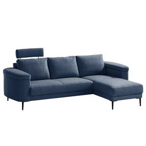 Ecksofa Mogo Webstoff - Webstoff Inze: Blau - Longchair davorstehend rechts