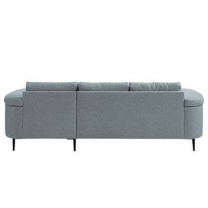 Ecksofa Mogo Webstoff - Webstoff Inze: Graublau - Longchair davorstehend rechts