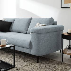 Ecksofa Mogo Webstoff - Webstoff Inze: Graublau - Longchair davorstehend links