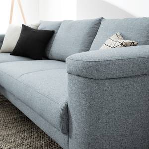 Ecksofa Mogo Webstoff - Webstoff Inze: Graublau - Longchair davorstehend links