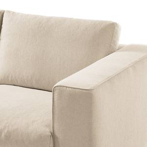 Ecksofa Claudio II Webstoff - Webstoff Saia: Beige - Ottomane davorstehend links