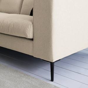 Ecksofa Claudio II Webstoff - Webstoff Saia: Beige - Ottomane davorstehend links