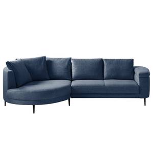 Ecksofa Mogo II Webstoff - Webstoff Inze: Blau - Longchair davorstehend links