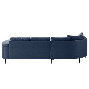 Ecksofa Mogo II Webstoff - Webstoff Inze: Blau - Longchair davorstehend links