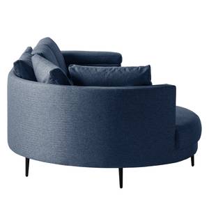 Ecksofa Mogo II Webstoff - Webstoff Inze: Blau - Longchair davorstehend links