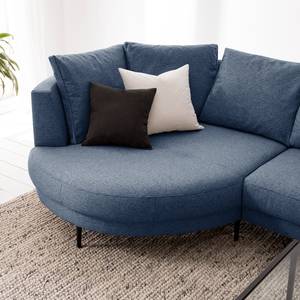 Ecksofa Mogo II Webstoff - Webstoff Inze: Blau - Longchair davorstehend links