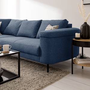 Ecksofa Mogo II Webstoff - Webstoff Inze: Blau - Longchair davorstehend links