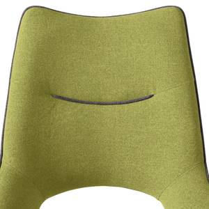 Chaises cantilever Nidri (lot de 2) Tissage à plat / Acier inoxydable - Vert kiwi