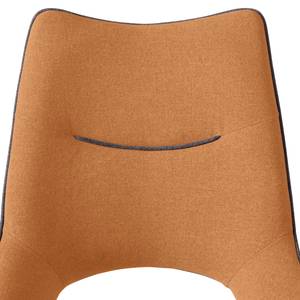 Chaises cantilever Nidri (lot de 2) Tissage à plat / Acier inoxydable - Orange