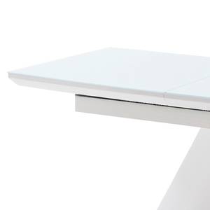 Table Hetti Verre / Acier inoxydable - Brillant / Acier inoxydable - Largeur : 140 cm