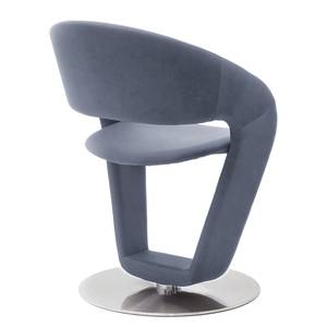 Chaises Pindi (lot de 2) Imitation cuir / Acier inoxydable - Gris bleu