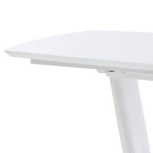 Table Abasa Verre / Acier inoxydable - Blanc brillant / Acier inoxydable
