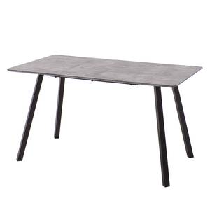 Eettafel Pulham staal - betonnen look/antracietkleurig - Breedte: 140 cm