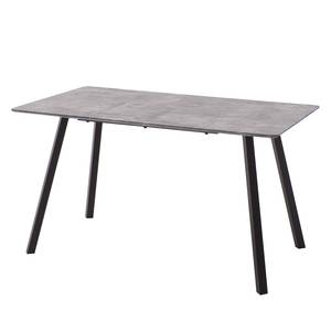 Table Pulham Acier - Imitation béton / Anthracite - Largeur : 120 cm