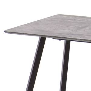 Table Pulham Acier - Imitation béton / Anthracite - Largeur : 120 cm