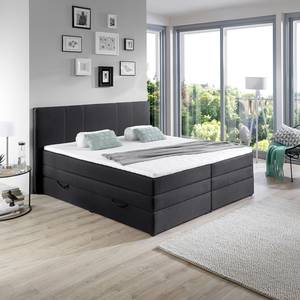 Letto boxspring Maho Tessuto - Con contenitori - 180 x 200cm