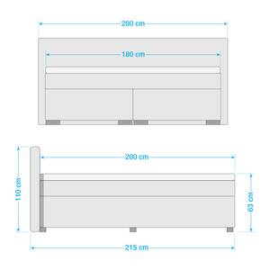 Letto boxspring Bentota Tessuto