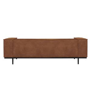 Canapé Kups I (3 places) Velours - Tissu composite Esha: Cognac