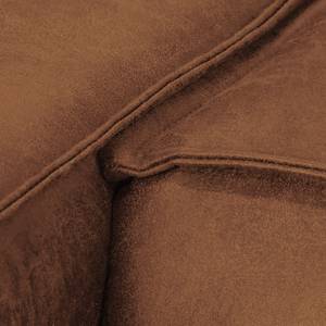 Canapé Kups I (3 places) Velours - Tissu composite Esha: Cognac