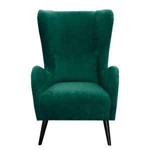 Fauteuil Pillig Velours - Vert vieilli - Sans repose-pieds