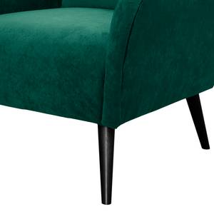 Fauteuil Pillig Velours - Vert vieilli - Sans repose-pieds