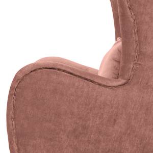 Fauteuil Pillig Velours - Mauve - Sans repose-pieds