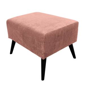 Gestoffeerde hocker Pillig Fluweel - Mauve