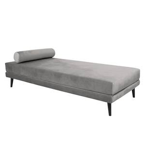 Chaise relax Kezia Velours - Gris clair