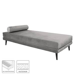 Chaise relax Kezia Velours - Gris clair