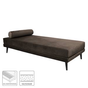 Chaise relax Kezia Velours - Marron foncé