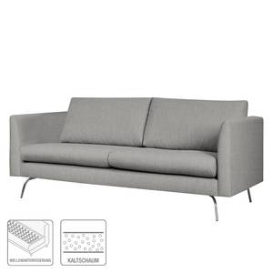 2-Sitzer Sofa Kayena Webstoff Inas: Platin - Chrom glänzend