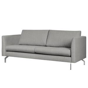 2-Sitzer Sofa Kayena Webstoff Inas: Platin - Chrom glänzend