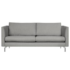 2-Sitzer Sofa Kayena Webstoff Inas: Platin - Chrom glänzend