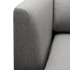 Fauteuil Kayena Tissage à plat - Tissu Inas: Gris platine - Chrome brillant - Sans repose-pieds