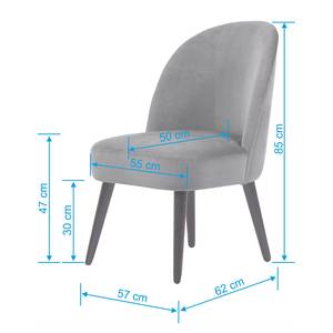 Fauteuil Vinosul I Fluweel - Marineblauw