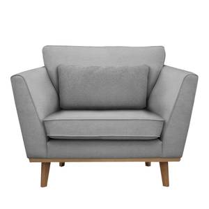 Fauteuil Lauwe I geweven stof - Grijs - Zonder hocker