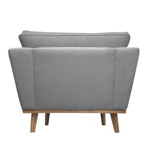 Fauteuil Lauwe I Tissu - Gris - Sans repose-pieds