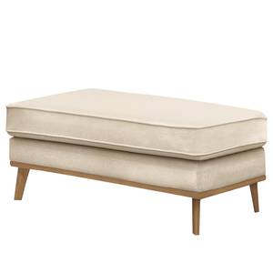 Sessel Lauwe I Webstoff - Creme - Mit Hocker