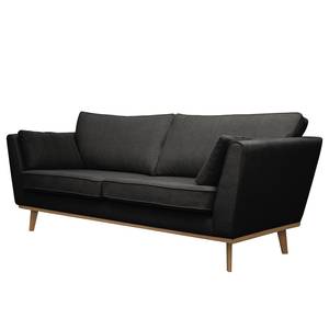 Sofa Lauwe (2,5-Sitzer) Webstoff - Schwarz