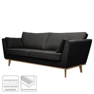 Sofa Lauwe (2,5-Sitzer) Webstoff - Schwarz