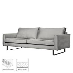 3-Sitzer Sofa Liel Samt Onoli: Hellgrau