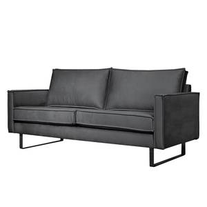 Sofa Liel I (2,5-Sitzer) Antiklederlook - Samt Onoli: Anthrazit