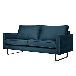 Sofa Liel I (2,5-Sitzer) Antiklederlook - Samt Onoli: Marineblau