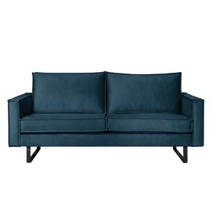 Sofa Liel I (2,5-Sitzer) Antiklederlook - Samt Onoli: Marineblau