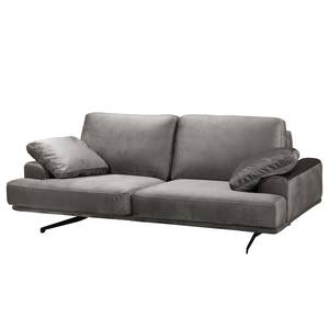 Sofa Hendra II (2-Sitzer) Webstoff - Samt Onoli: Rauchgrau