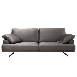 Sofa Hendra II (3-Sitzer) Webstoff - Samt Onoli: Rauchgrau